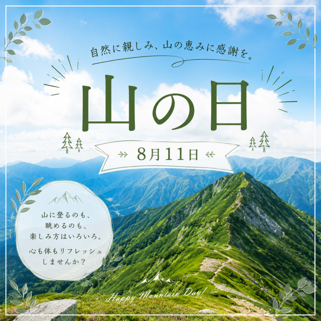 ⛰️明日は山の日🌿
