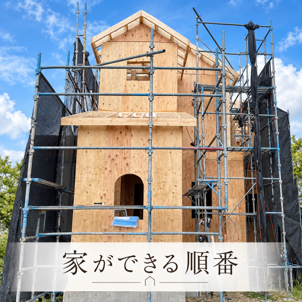 家ができる順番をのぞいてみよう🔨