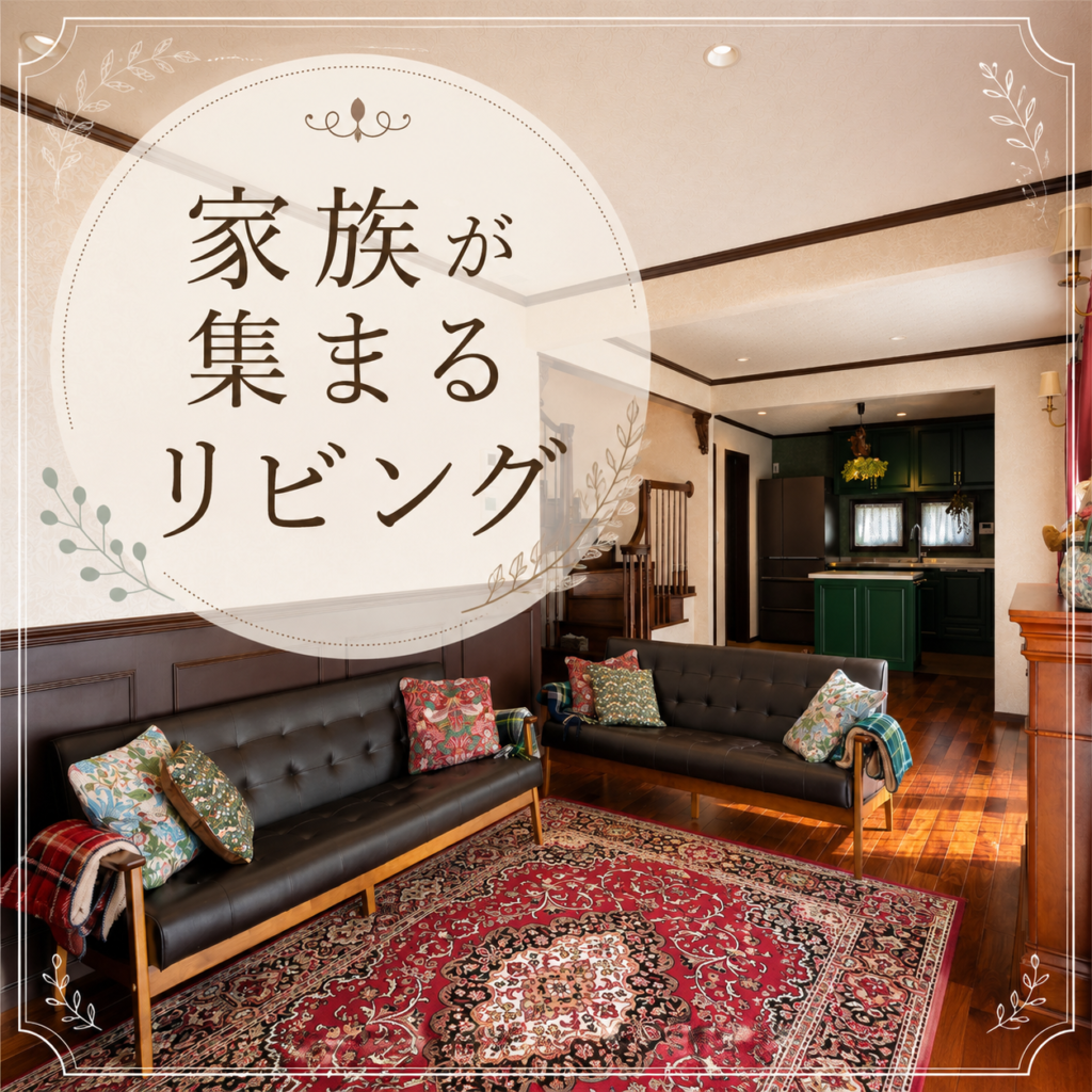 🛋️家族が自然と集まるリビング🏡